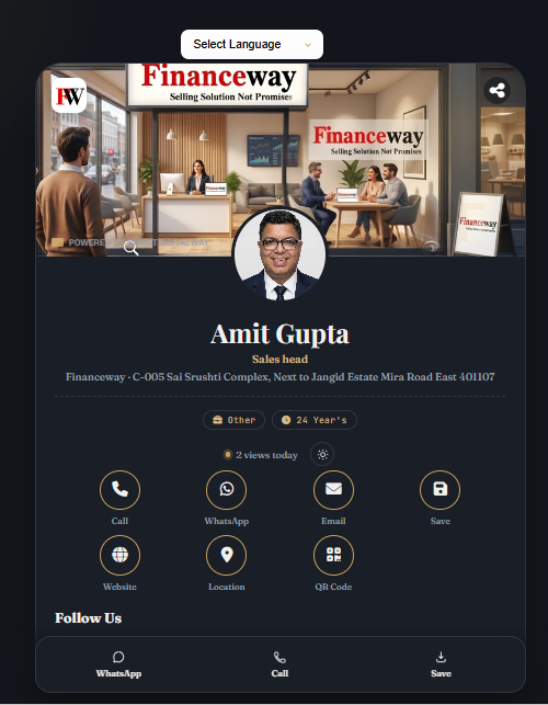 Amit Gupta’s digital visiting card