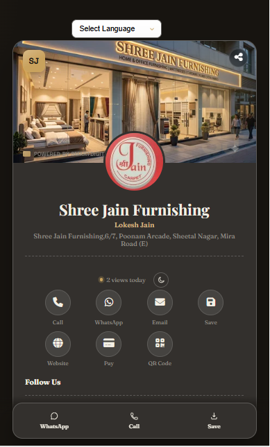 Lokesh Jain’s digital visiting card